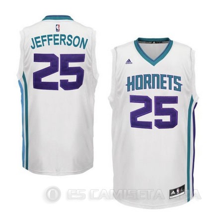 Camiseta Johnson #25 Charlotte Hornets Blanco - Haga un click en la imagen para cerrar